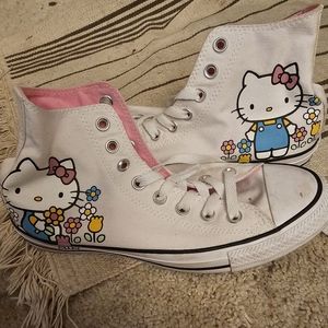 Hello Kitty high-top Converse All-Stars size 8.5